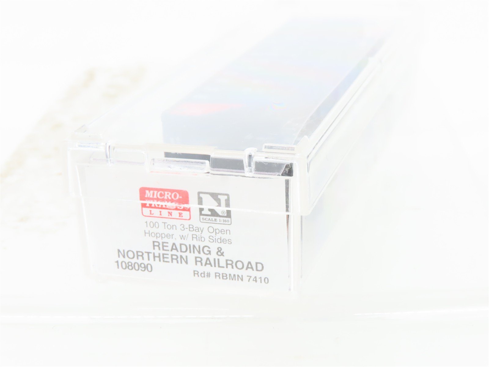 N Micro-Trains MTL 108090 RBMN Reading & Northern 3-Bay Hopper #7410 w/ Load
