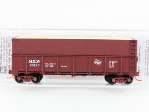 N Micro-Trains MTL 08400032 MILW 40' Gondola w/ Side Extensions #93120 w/ Load