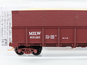 N Micro-Trains MTL 08400032 MILW 40' Gondola w/ Side Extensions #93120 w/ Load