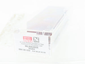 N Micro-Trains MTL 08400032 MILW 40' Gondola w/ Side Extensions #93120 w/ Load