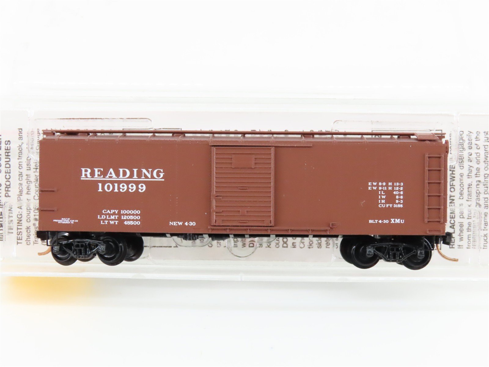 N Scale Micro-Trains MTL 120010 RDG Reading 40' Single Door Steel Boxcar #101999