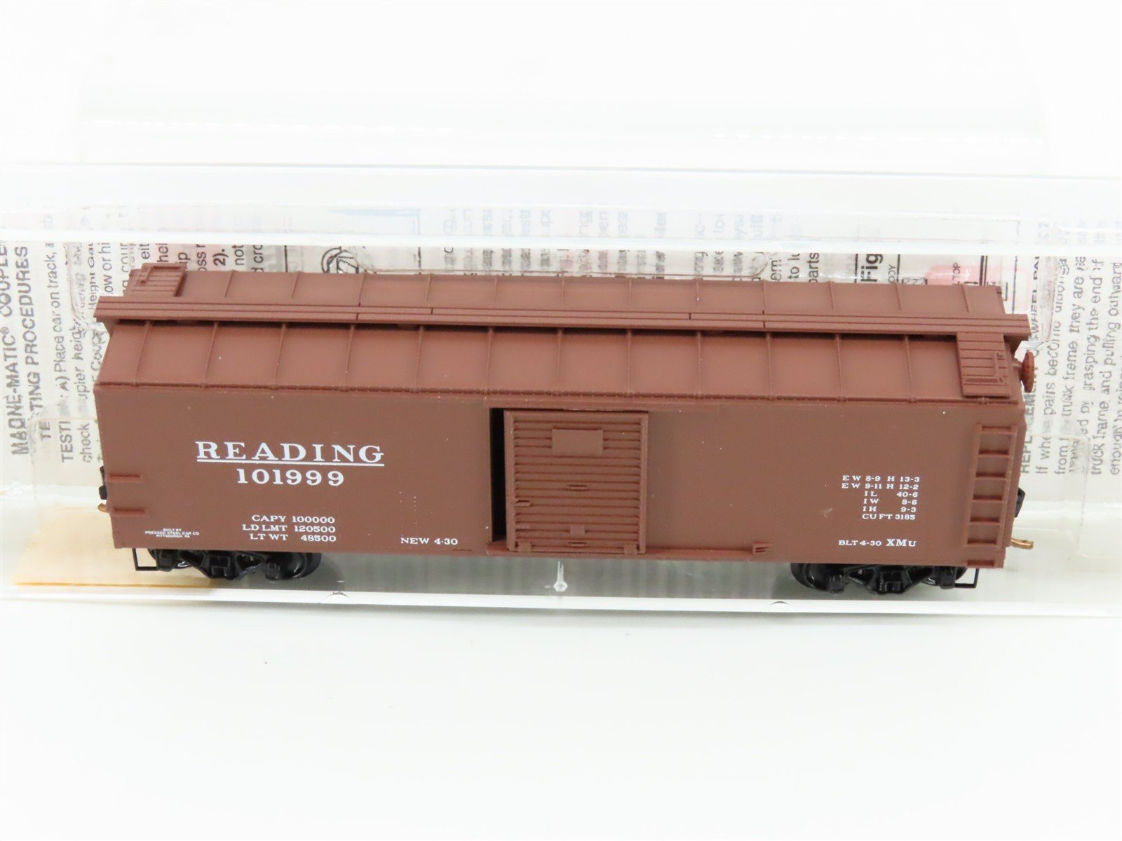 N Scale Micro-Trains MTL 120010 RDG Reading 40' Single Door Steel Boxcar #101999