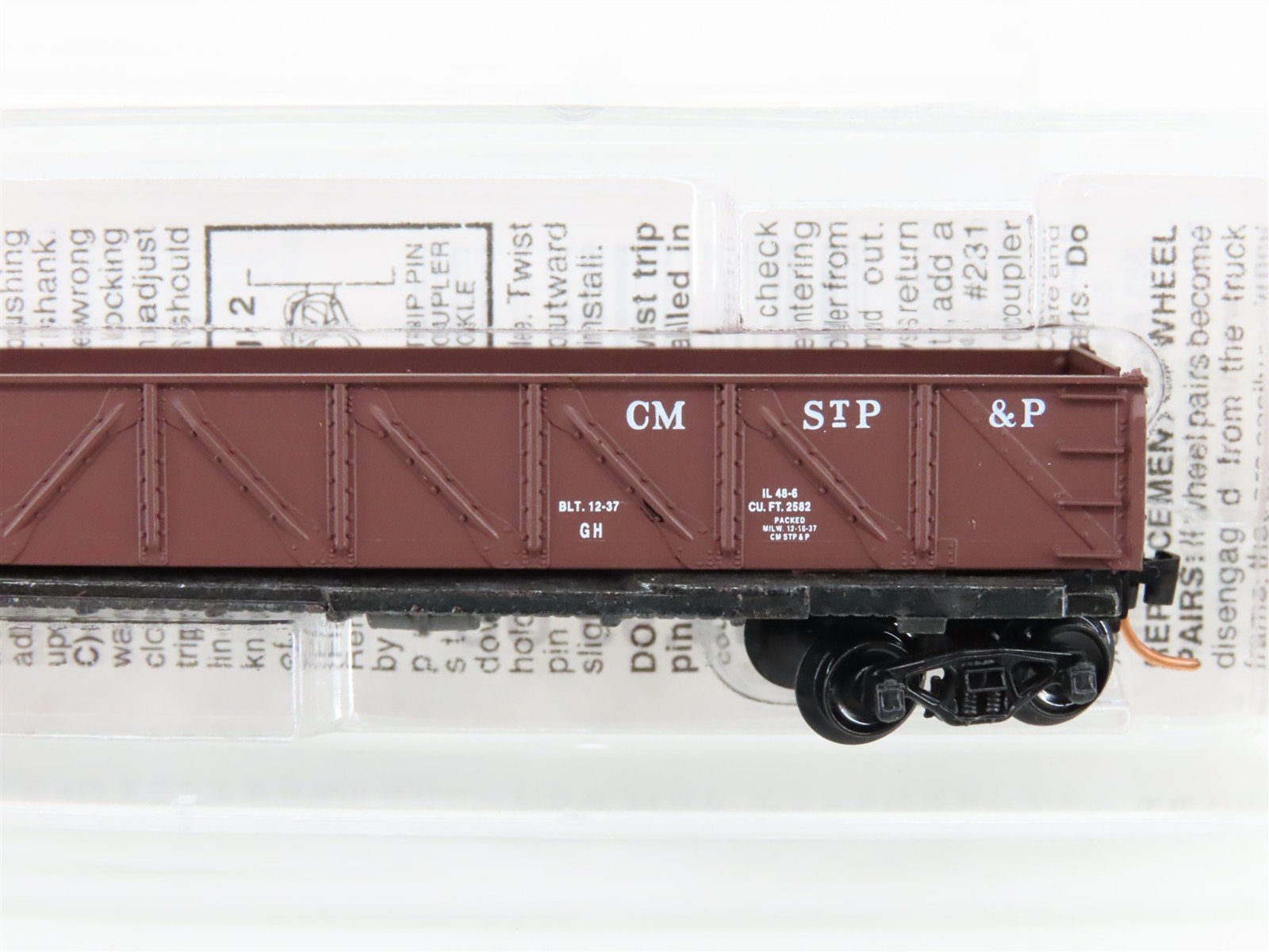 N Scale Micro-Trains MTL 60010 CMStP&P MILW Milwaukee Road 50' Gondola #80361