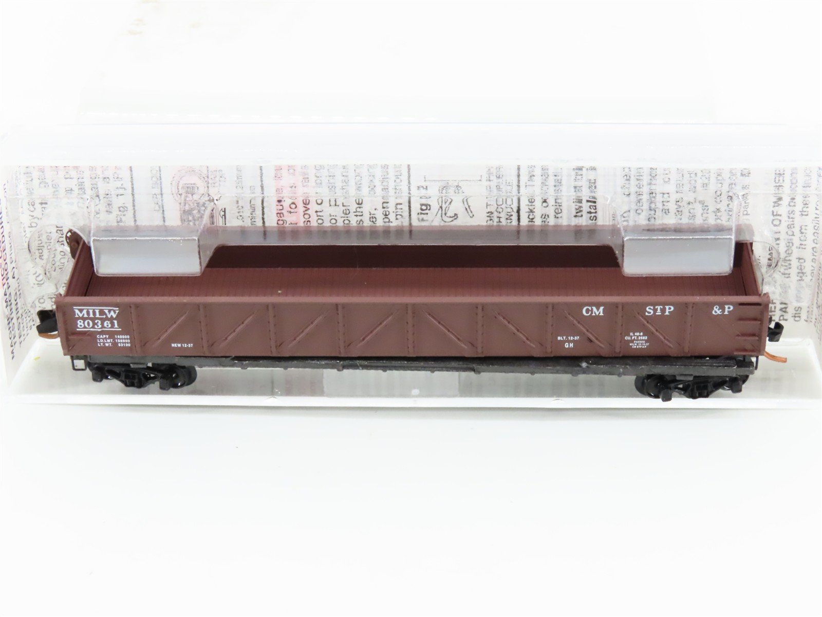 N Scale Micro-Trains MTL 60010 CMStP&P MILW Milwaukee Road 50' Gondola #80361
