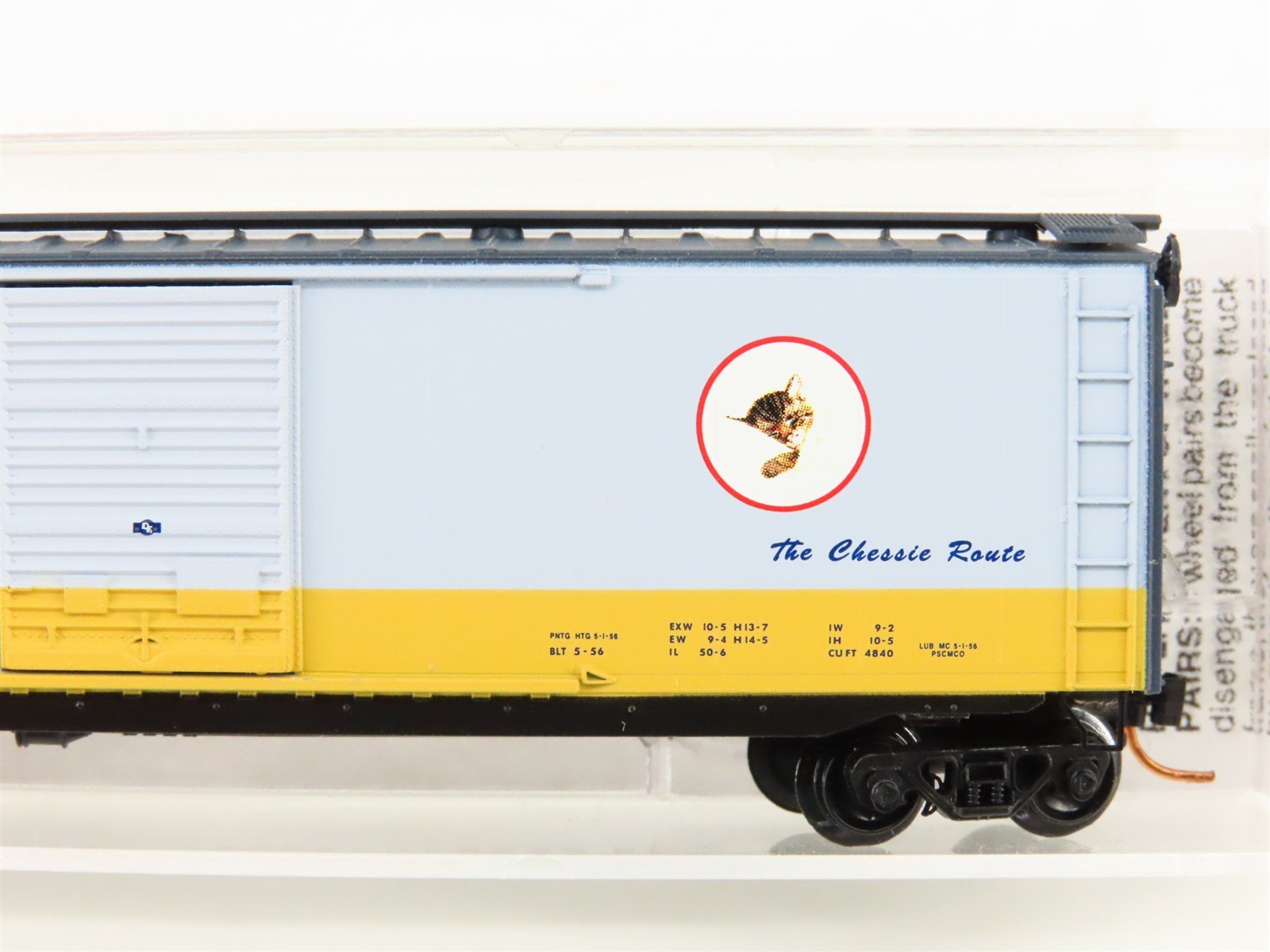 N Scale Micro-Trains MTL 03100074 C&O The Chessie Route 50' Box Car #21294