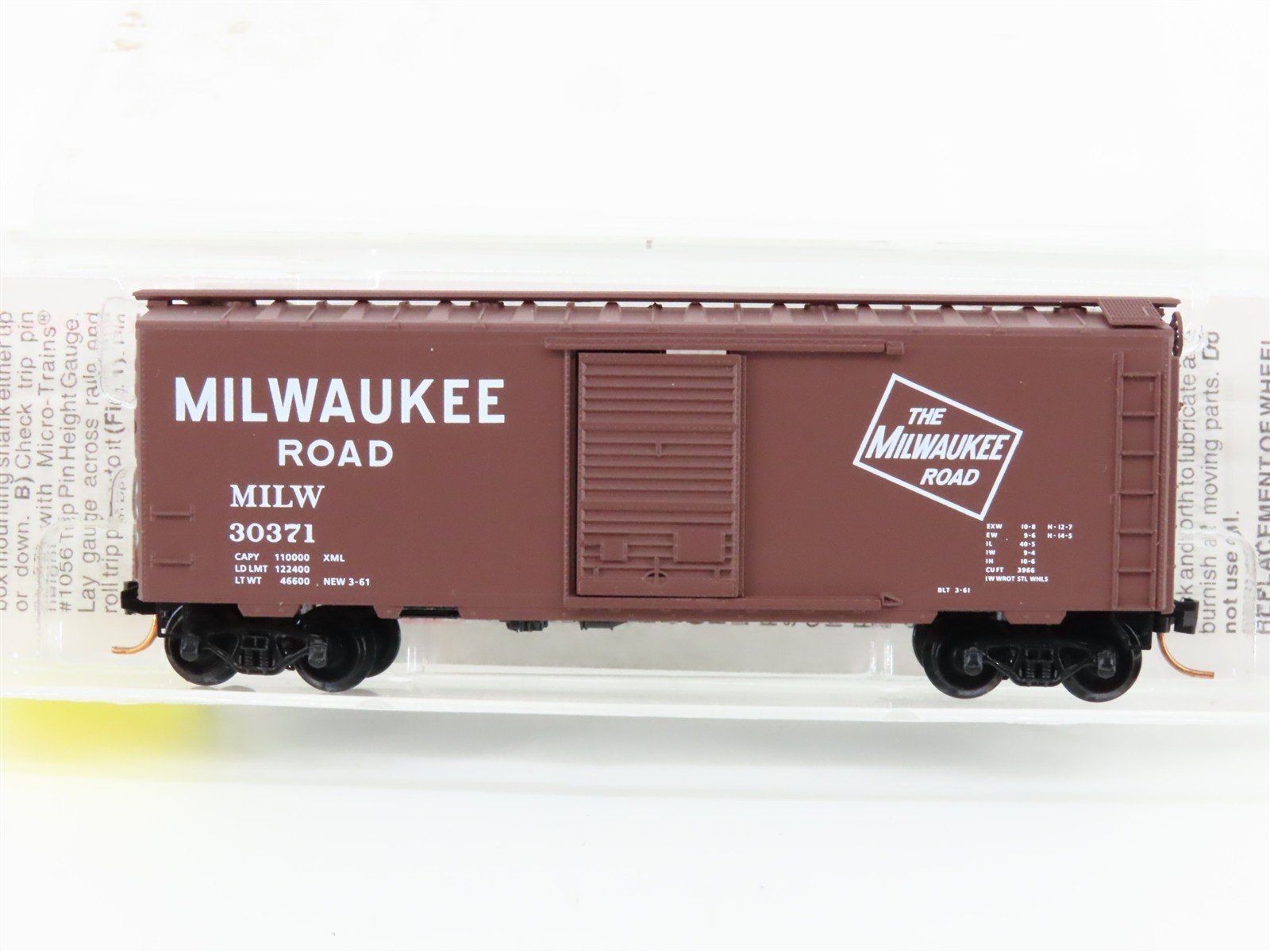 N Scale Micro-Trains MTL 20526 MILW Milwaukee Road 40' Single Door Boxcar #30371