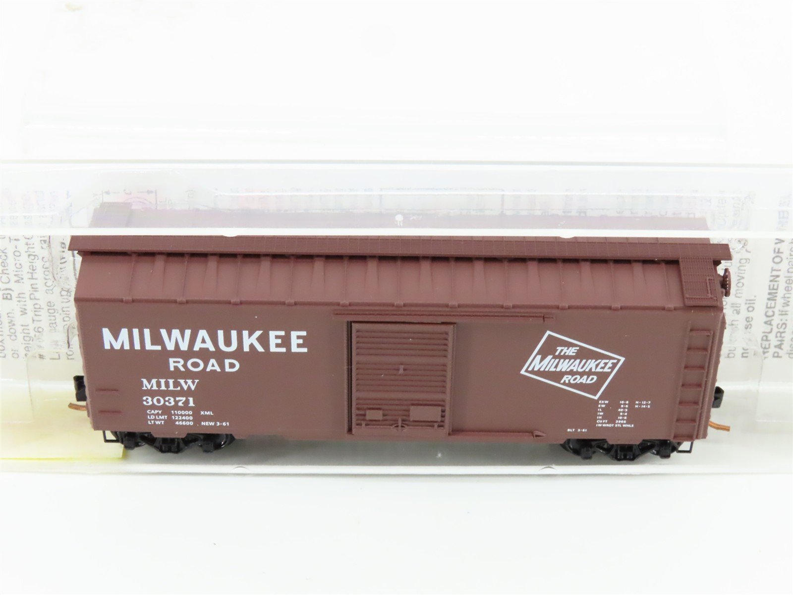 N Scale Micro-Trains MTL 20526 MILW Milwaukee Road 40' Single Door Boxcar #30371
