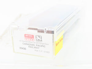 N Scale Micro-Trains MTL 20436 CP Canadian Pacific 40'Single Door Box Car #51022