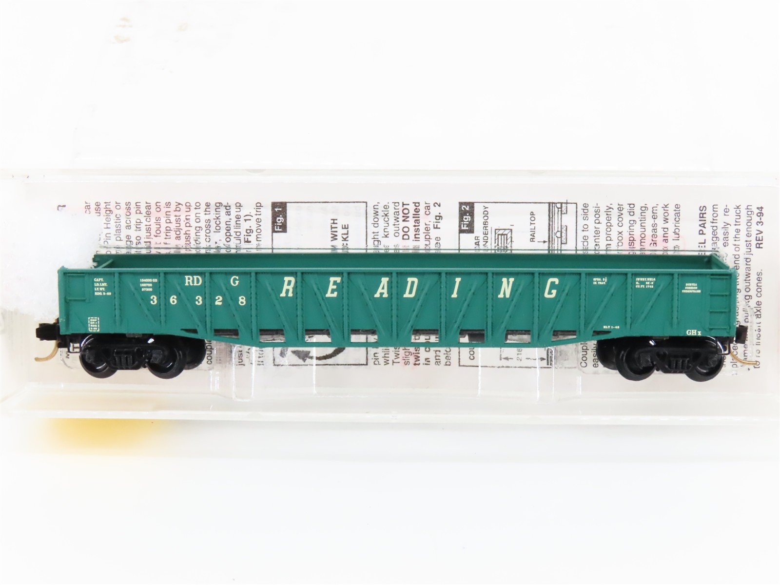 N Scale Micro-Trains MTL 62060 RDG Reading 50' Fishbelly Sides Gondola #36328