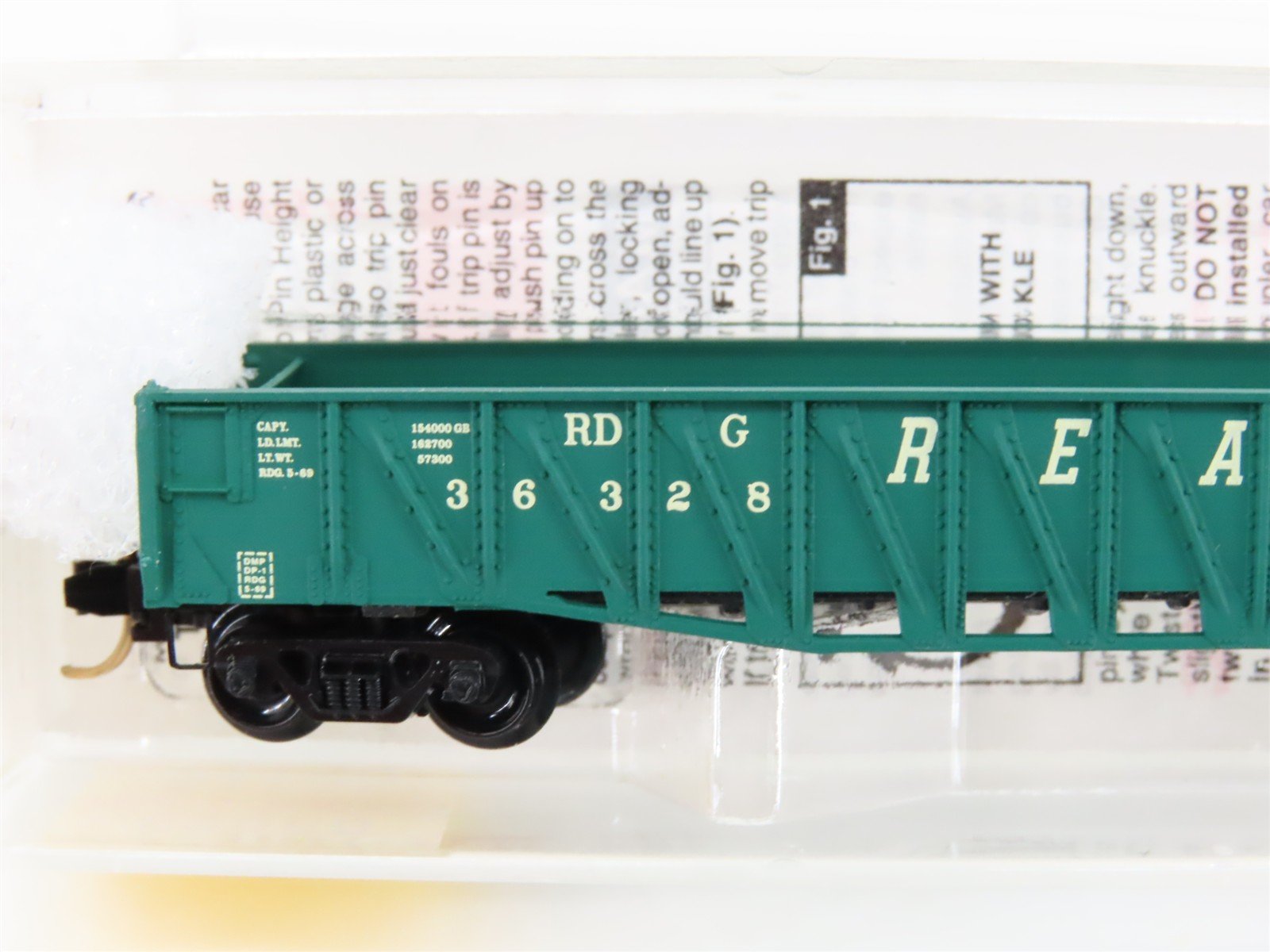 N Scale Micro-Trains MTL 62060 RDG Reading 50' Fishbelly Sides Gondola #36328