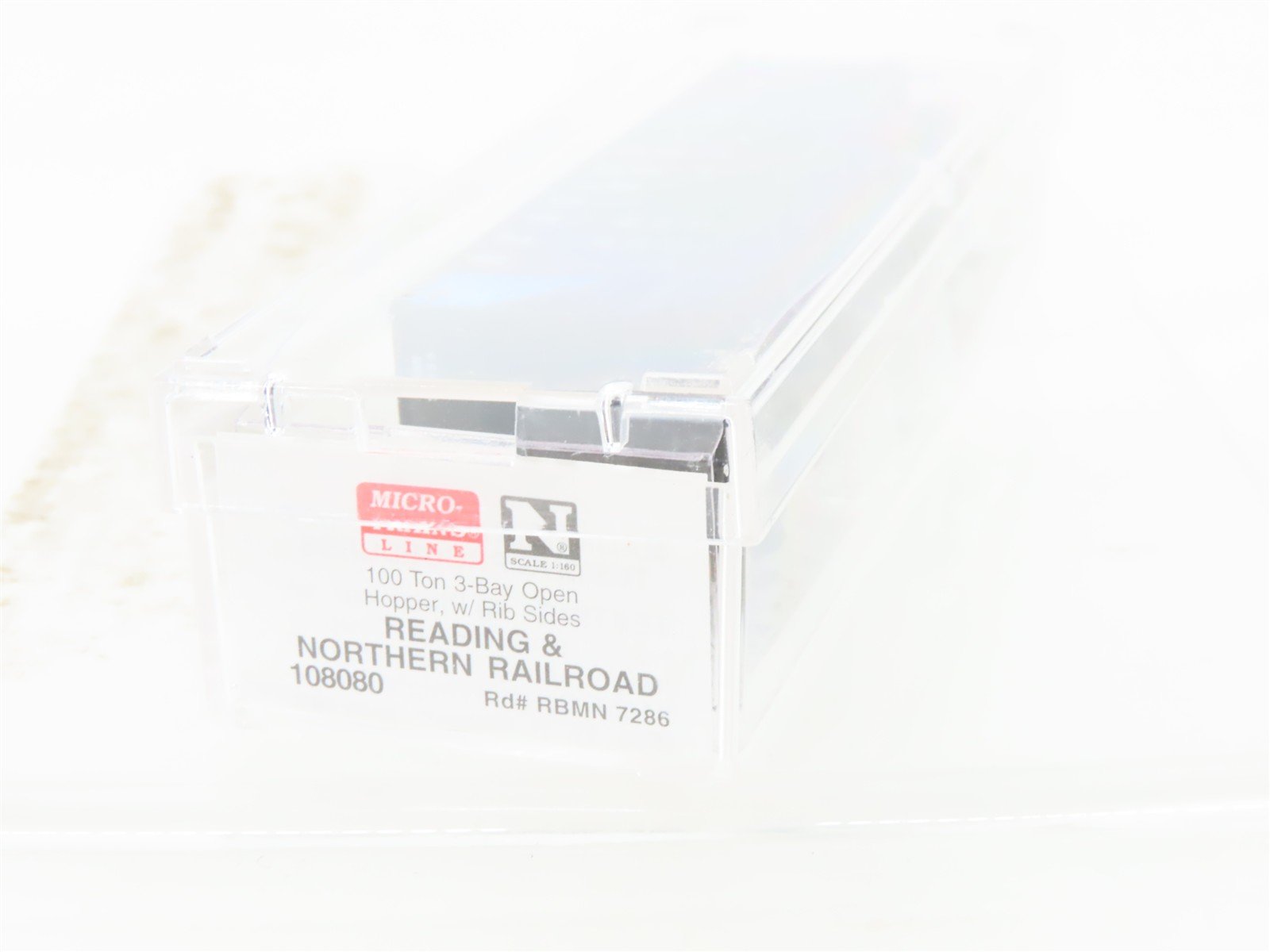 N Micro-Trains MTL 108080 RBMN Reading & Northern 3-Bay Hopper #7286 w/ Load