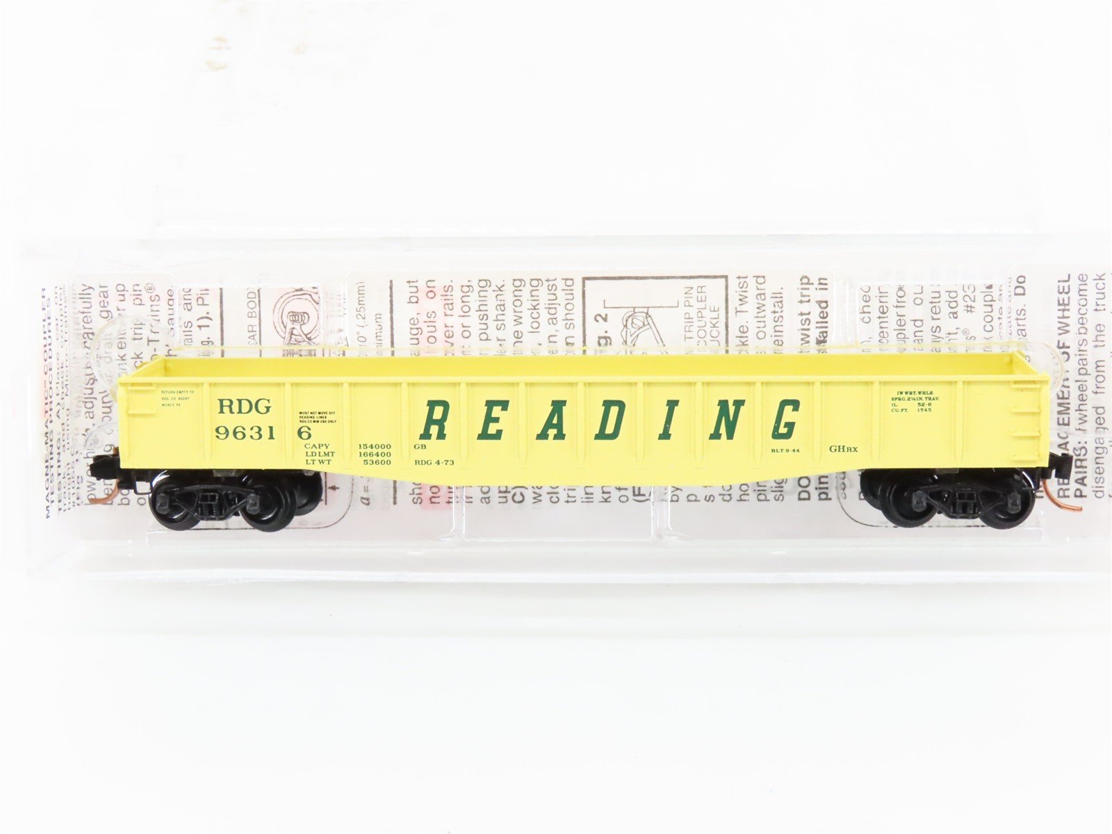 N Scale Micro-Trains MTL 46370 RDG Reading 50' Fishbelly Side Gondola #9631
