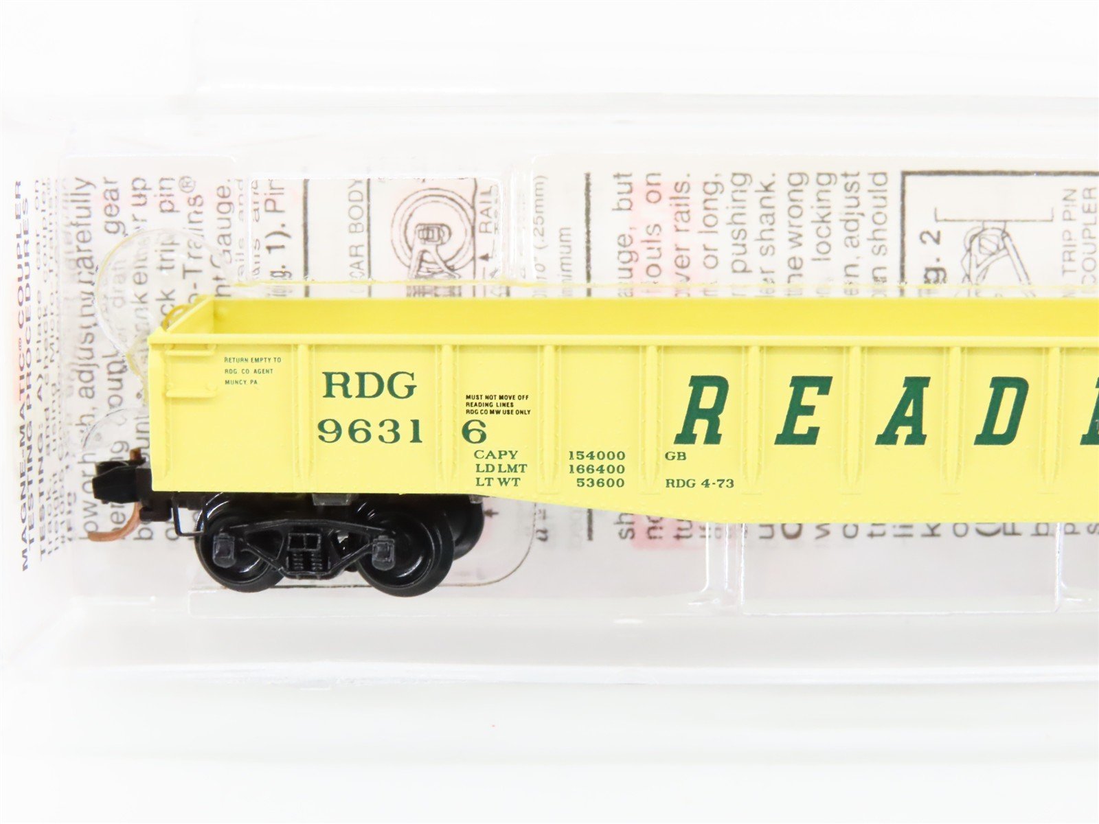 N Scale Micro-Trains MTL 46370 RDG Reading 50' Fishbelly Side Gondola #9631