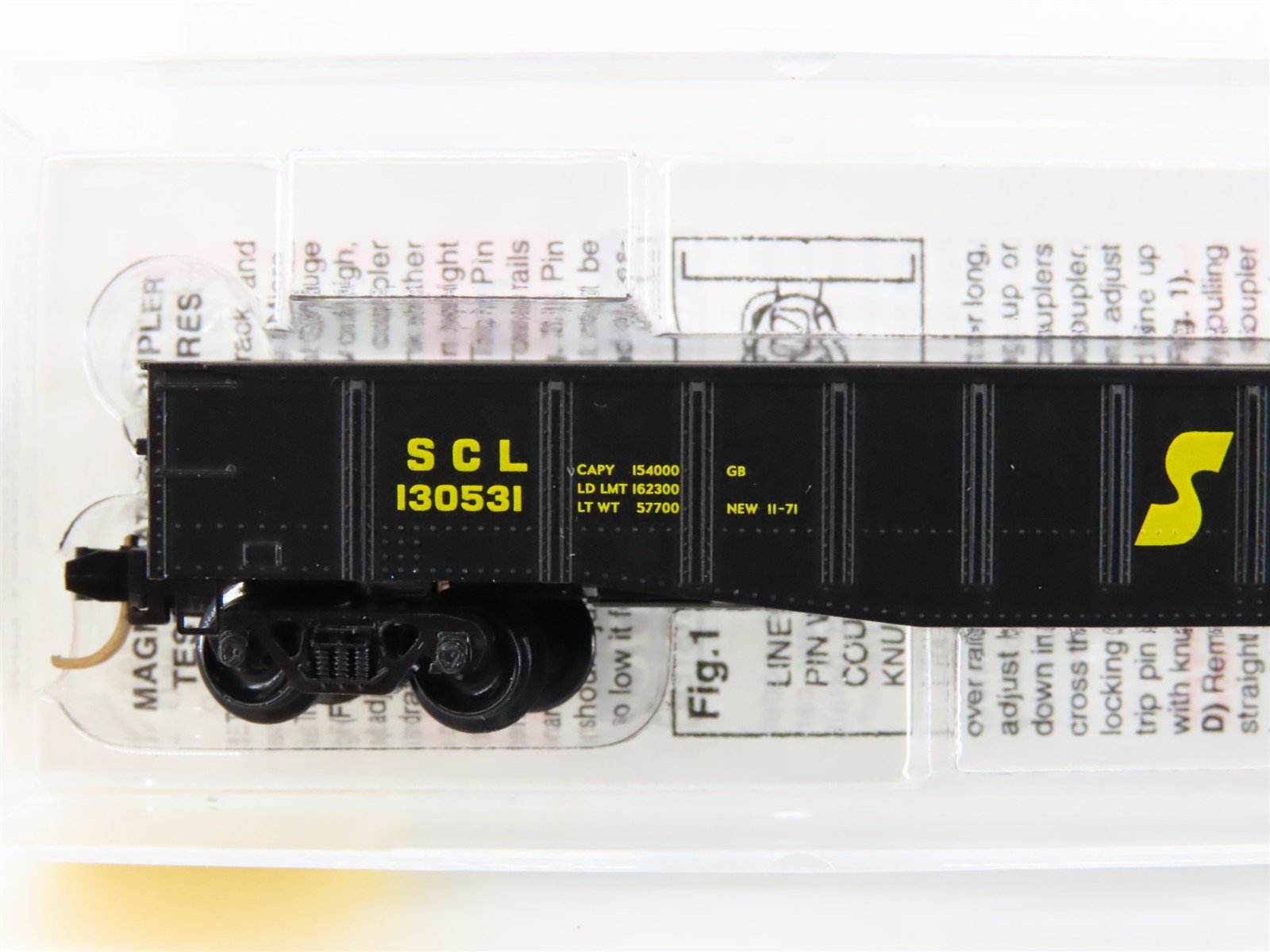 N Scale Micro-Trains MTL 105040 SCL Seaboard Coast Line 50' Gondola #130531
