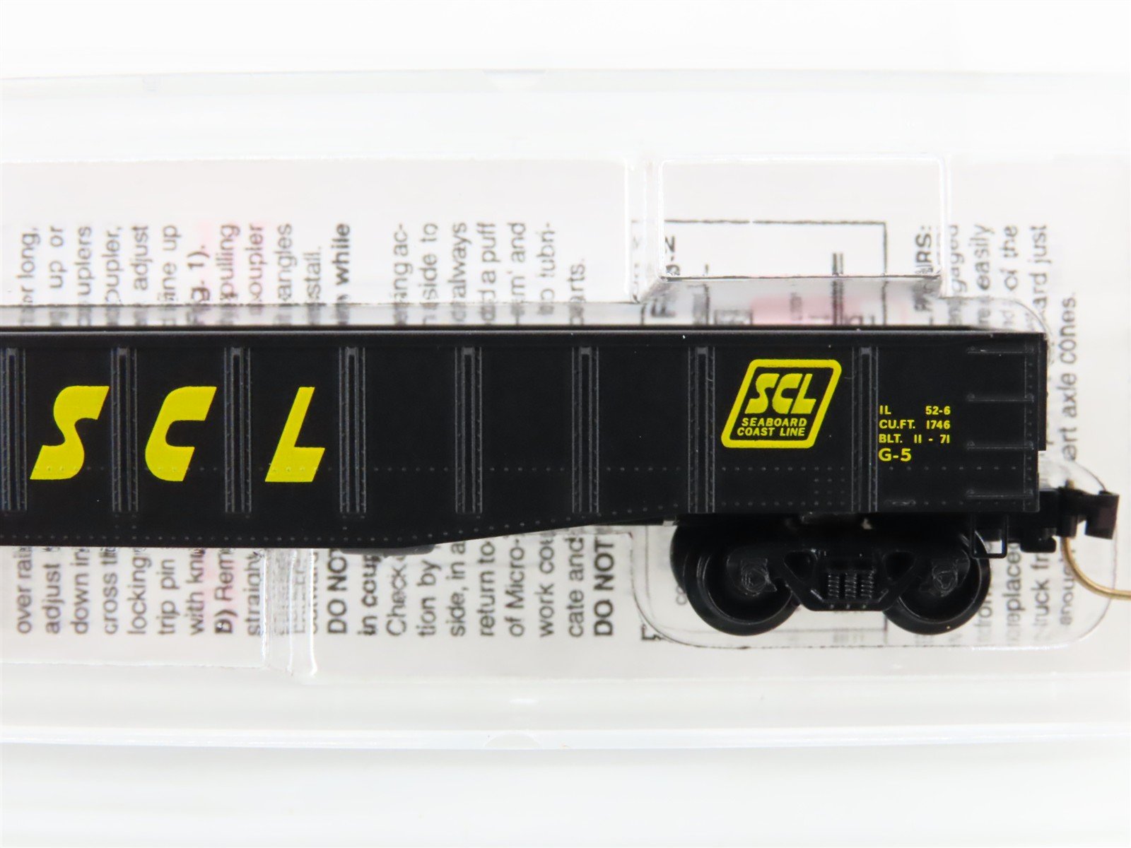 N Scale Micro-Trains MTL 105040 SCL Seaboard Coast Line 50' Gondola #130531