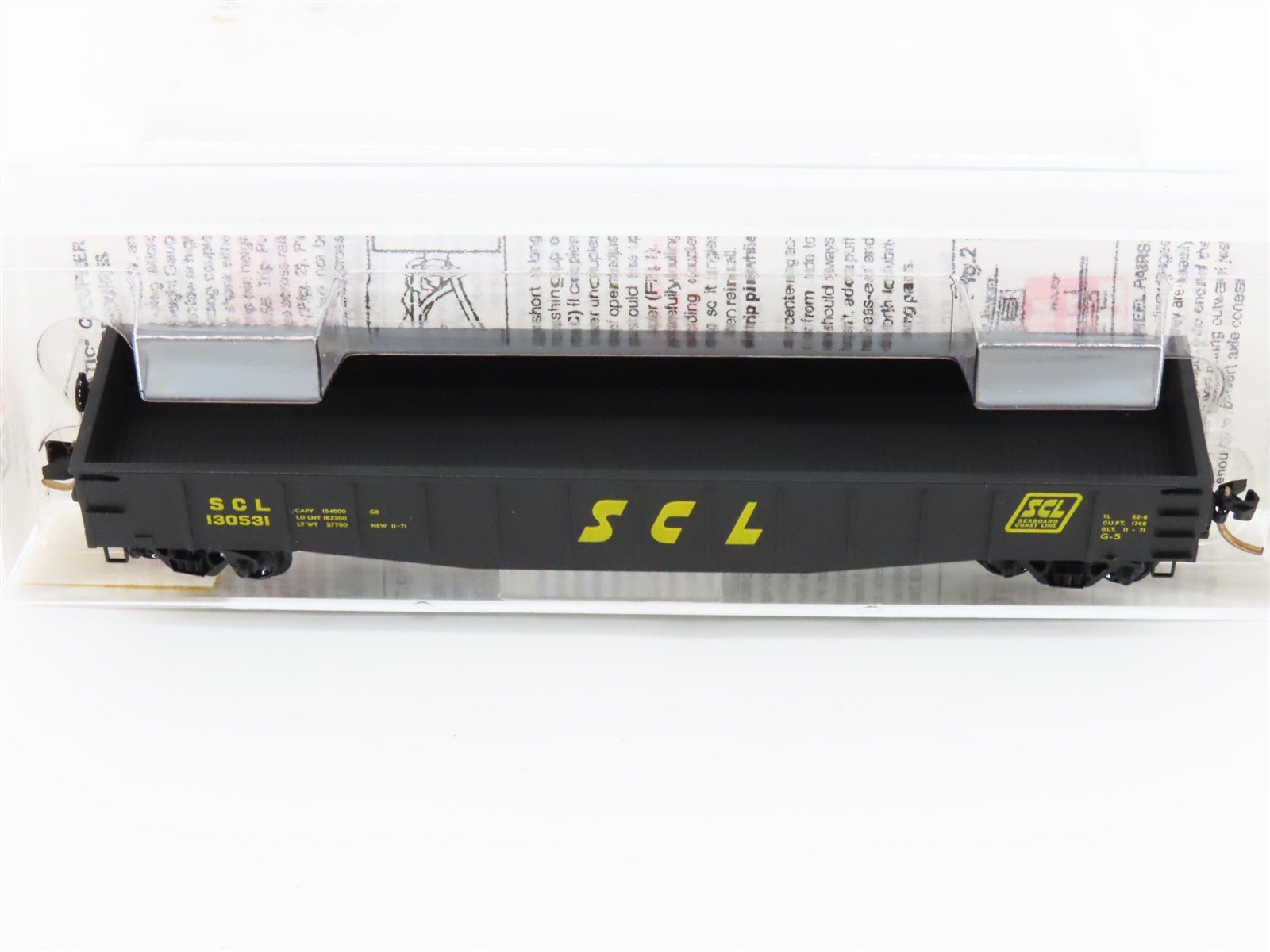 N Scale Micro-Trains MTL 105040 SCL Seaboard Coast Line 50' Gondola #130531
