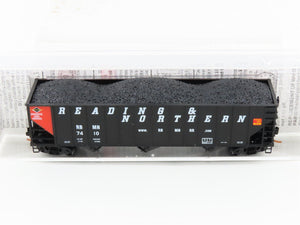 N Micro-Trains MTL 108090 RBMN Reading & Northern 3-Bay Hopper #7410 w/ Load
