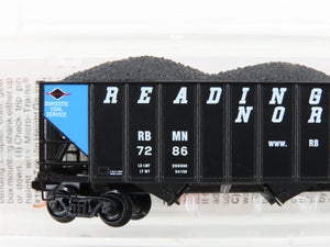 N Micro-Trains MTL 108080 RBMN Reading & Northern 3-Bay Hopper #7286 w/ Load