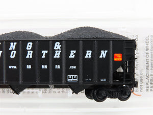 N Micro-Trains MTL 108080 RBMN Reading & Northern 3-Bay Hopper #7286 w/ Load