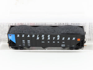 N Micro-Trains MTL 108080 RBMN Reading & Northern 3-Bay Hopper #7286 w/ Load