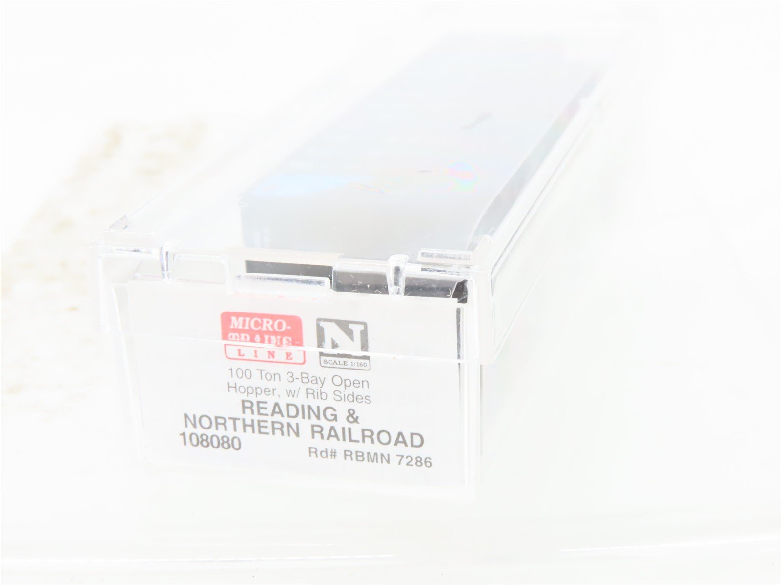 N Micro-Trains MTL 108080 RBMN Reading & Northern 3-Bay Hopper #7286 w/ Load