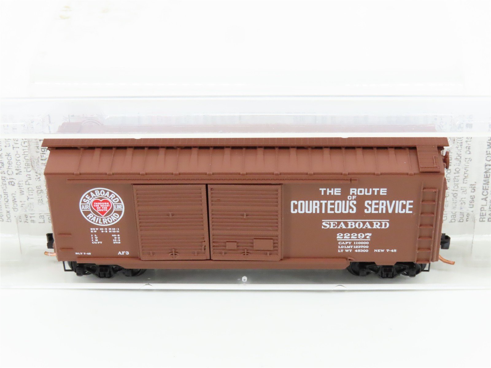 N Scale Micro-Trains MTL 23050 SAL Route of Courteous Service 40' Box Car #22297