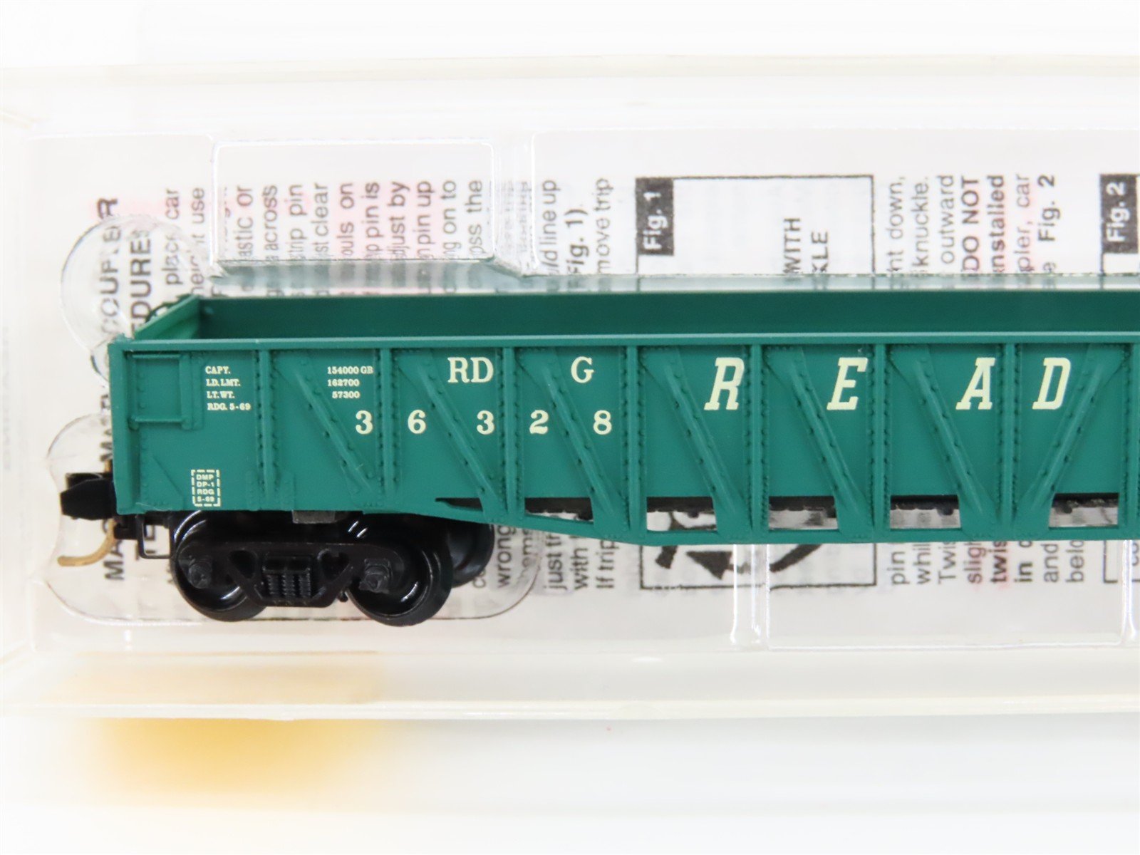 N Scale Micro-Trains MTL 62060 RDG Reading 50' Fishbelly Sides Gondola #36328