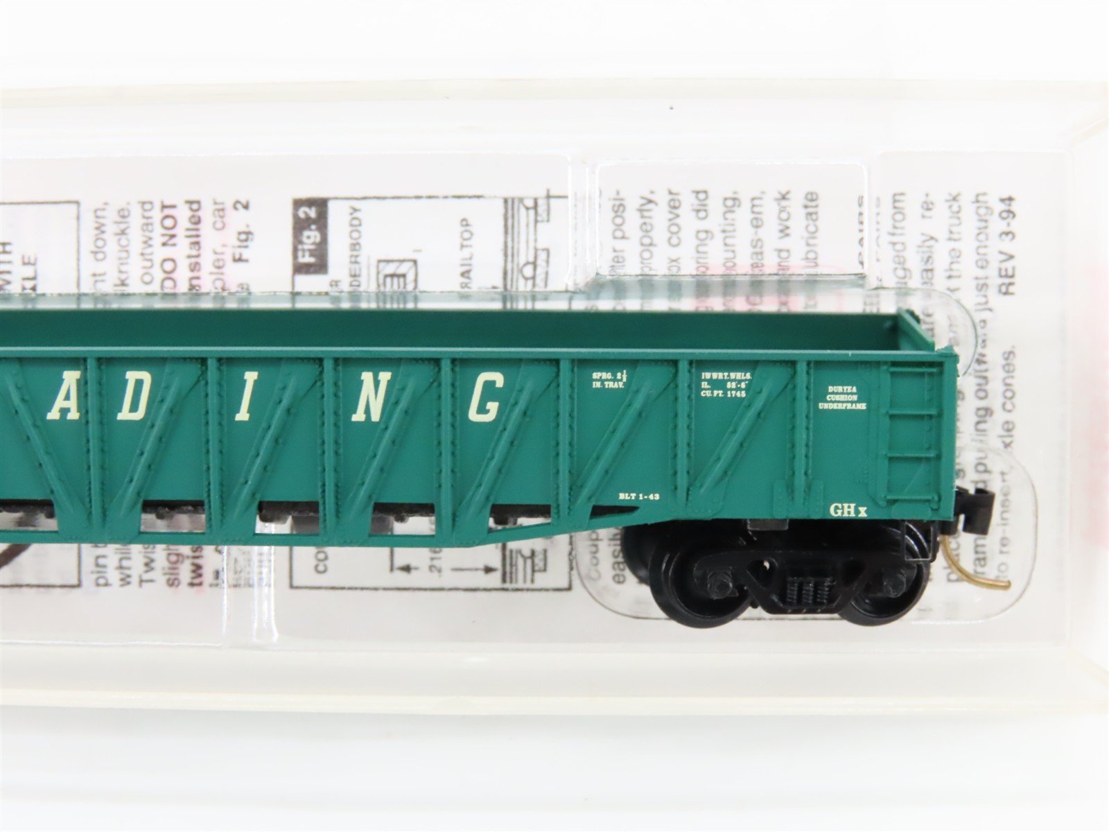 N Scale Micro-Trains MTL 62060 RDG Reading 50' Fishbelly Sides Gondola #36328