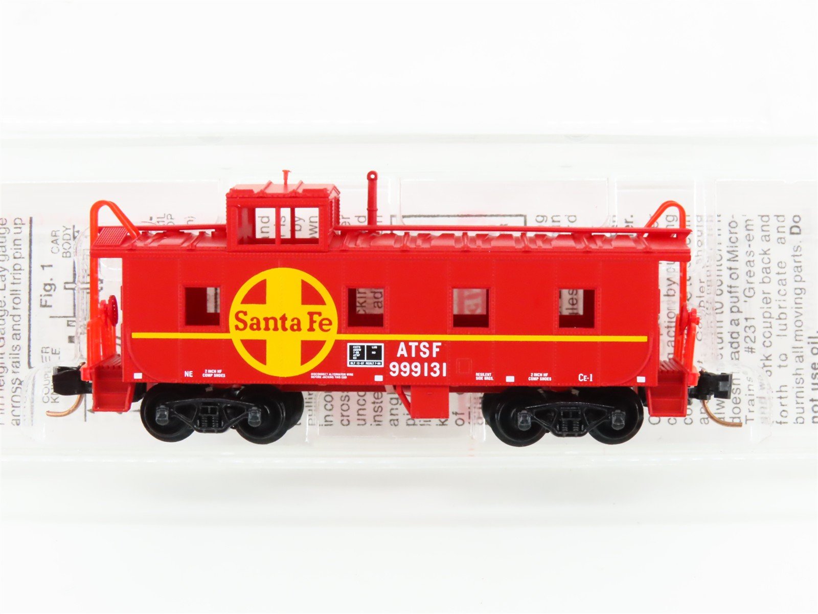 N Scale Micro-Trains MTL 100030 ATSF Santa Fe 36' Riveted Steel Caboose #999131