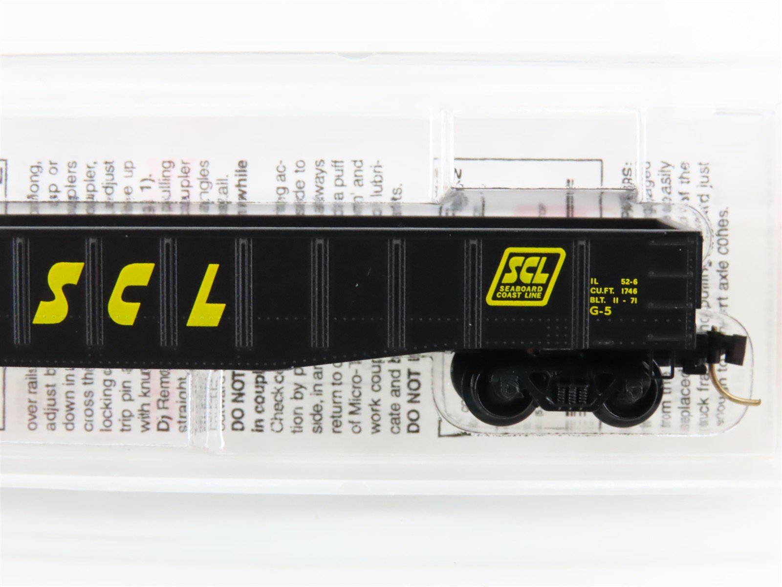 N Scale Micro-Trains MTL 105040 SCL Seaboard Coast Line 50' Gondola #130531