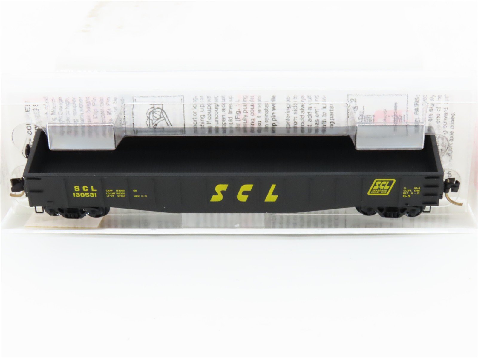 N Scale Micro-Trains MTL 105040 SCL Seaboard Coast Line 50' Gondola #130531
