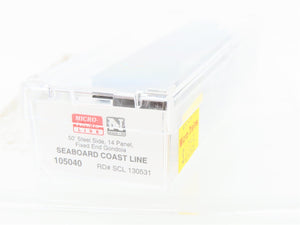 N Scale Micro-Trains MTL 105040 SCL Seaboard Coast Line 50' Gondola #130531
