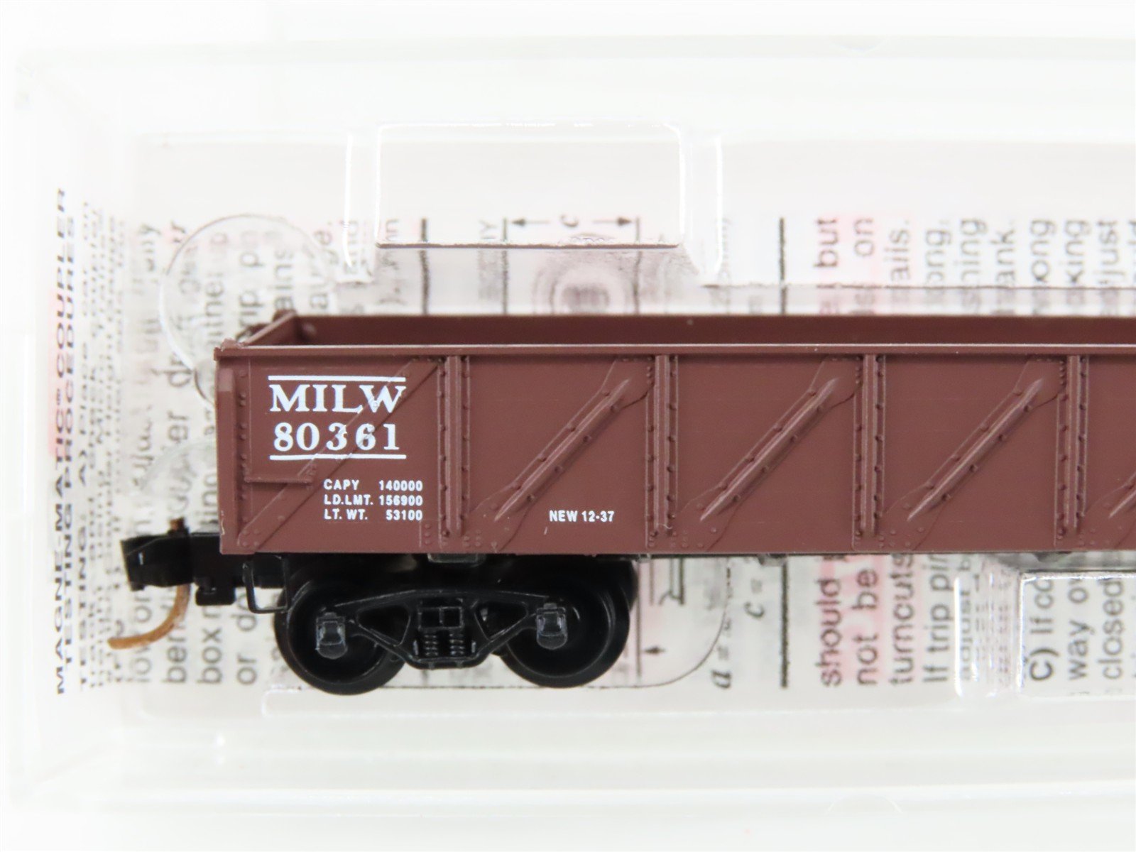 N Scale Micro-Trains MTL 60010 CMStP&P MILW Milwaukee Road 50' Gondola #80361