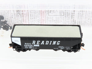 N Scale Micro-Trains MTL 55490 RDG Reading 2-Bay Hopper #86585 w/ Load