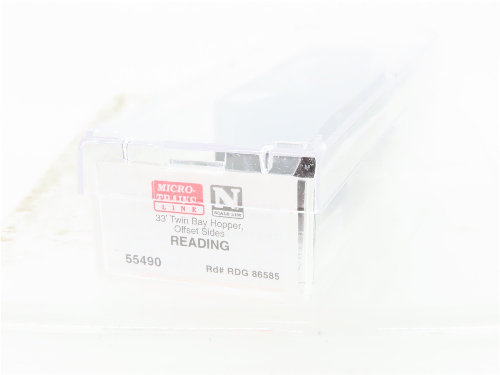 N Scale Micro-Trains MTL 55490 RDG Reading 2-Bay Hopper #86585 w/ Load