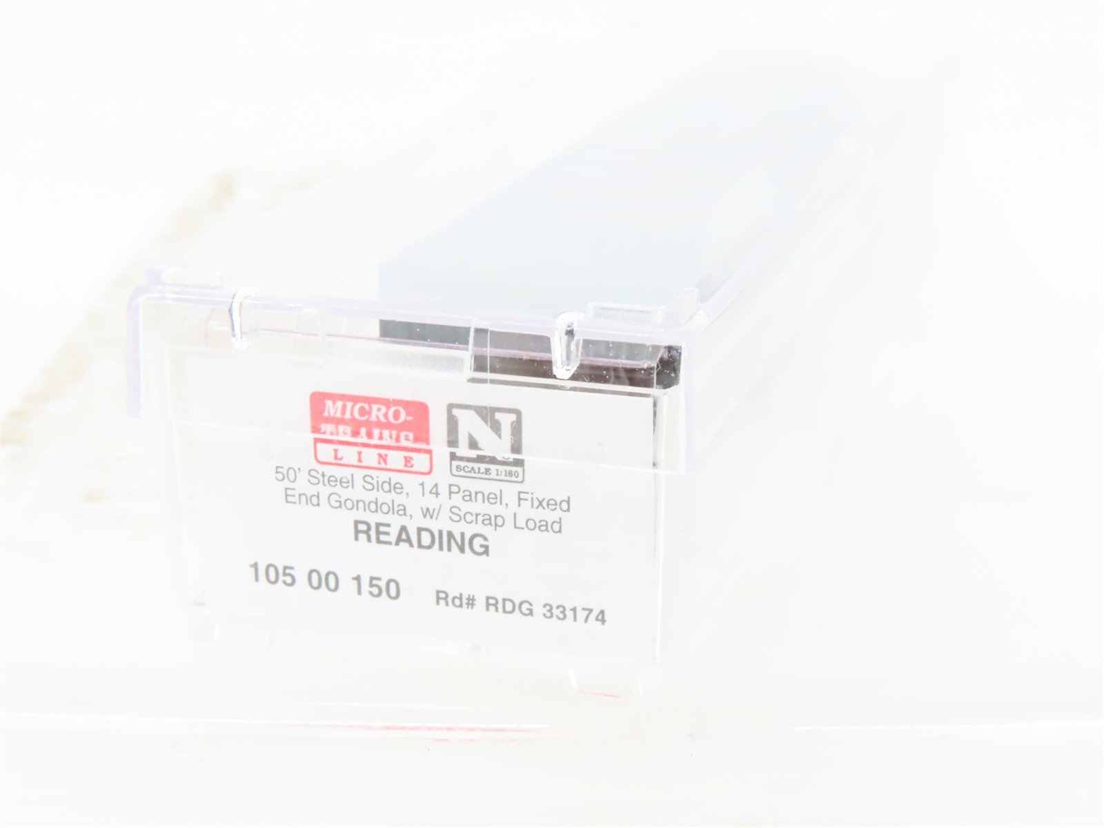 N Scale Micro-Trains MTL 10500150 RDG Reading 50' Gondola #3317 w/ Scrap Load