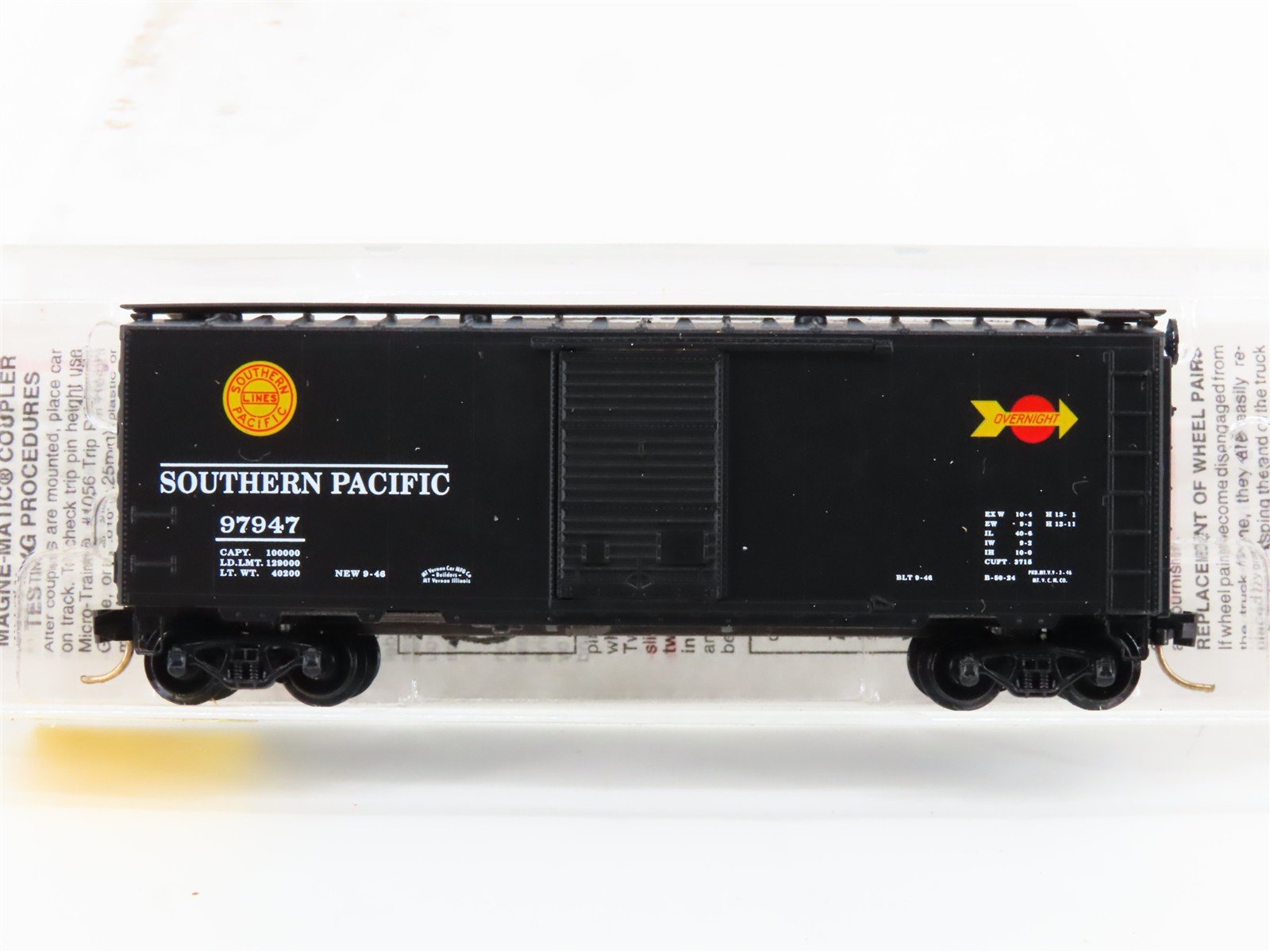 N Scale Micro-Trains MTL 20090 SP Southern Pacific "Overnight" 40' Boxcar #97947