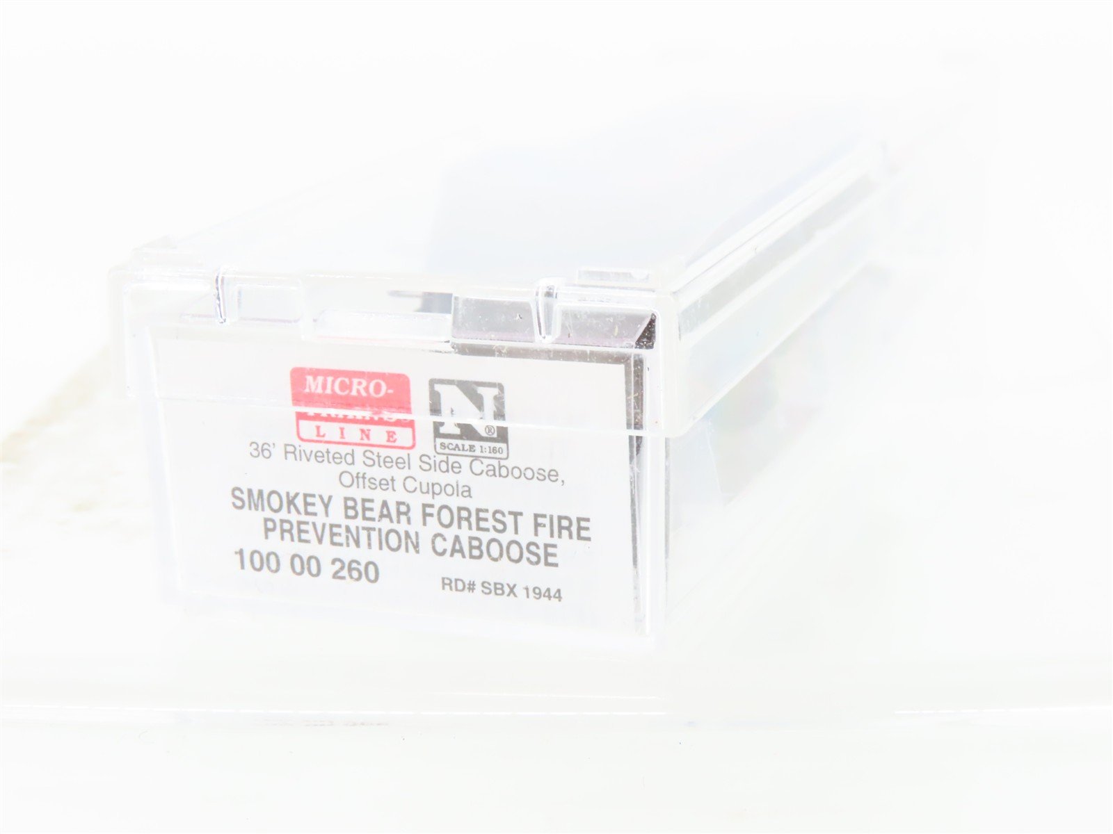 N Micro-Trains MTL 10000260 SBX Smokey Bear Forest Fire Prevention Caboose #1944