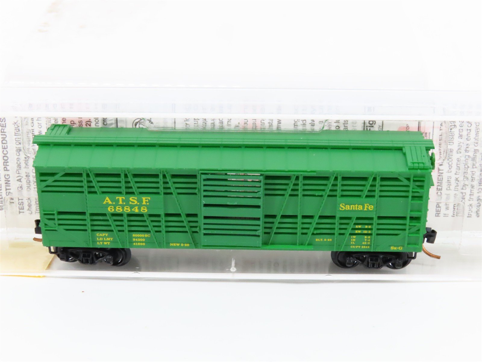 N Scale Micro-Trains MTL 35070 ATSF Santa Fe 40' Despatch Stock Car #68848