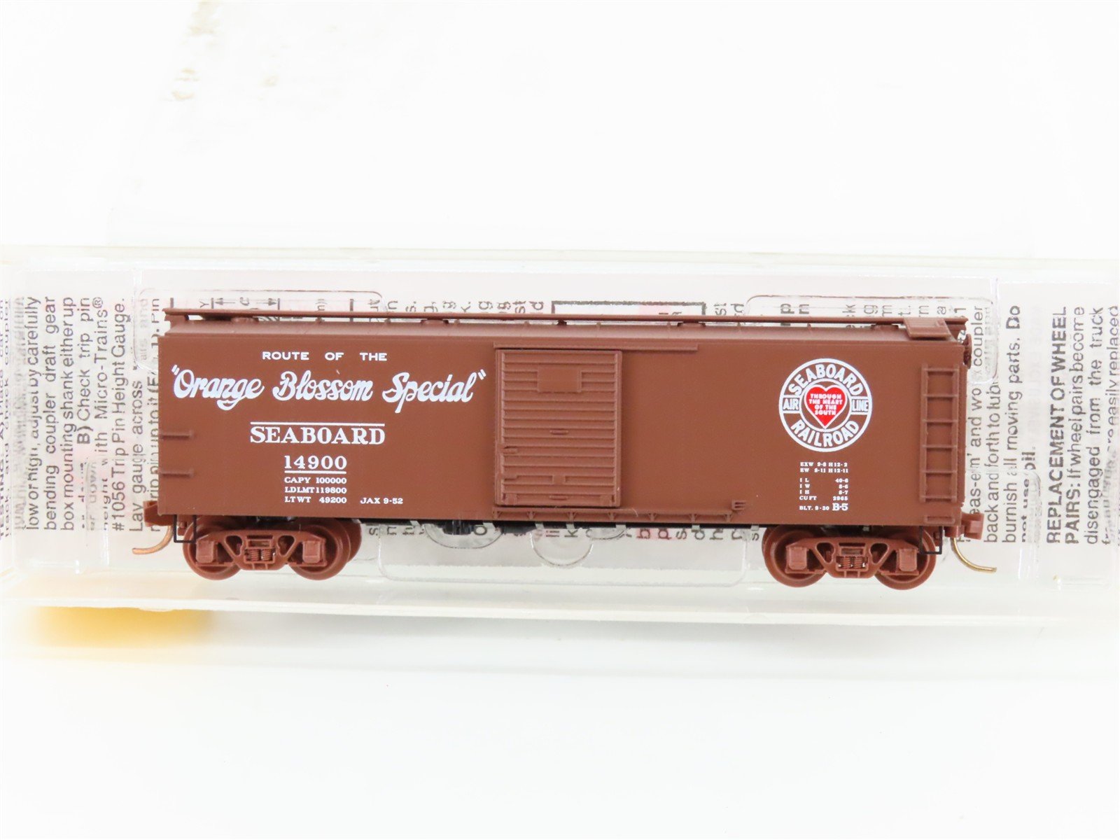 N Scale Micro-Trains MTL 120230 SAL Orange Blossom Special 40' Box Car #14900