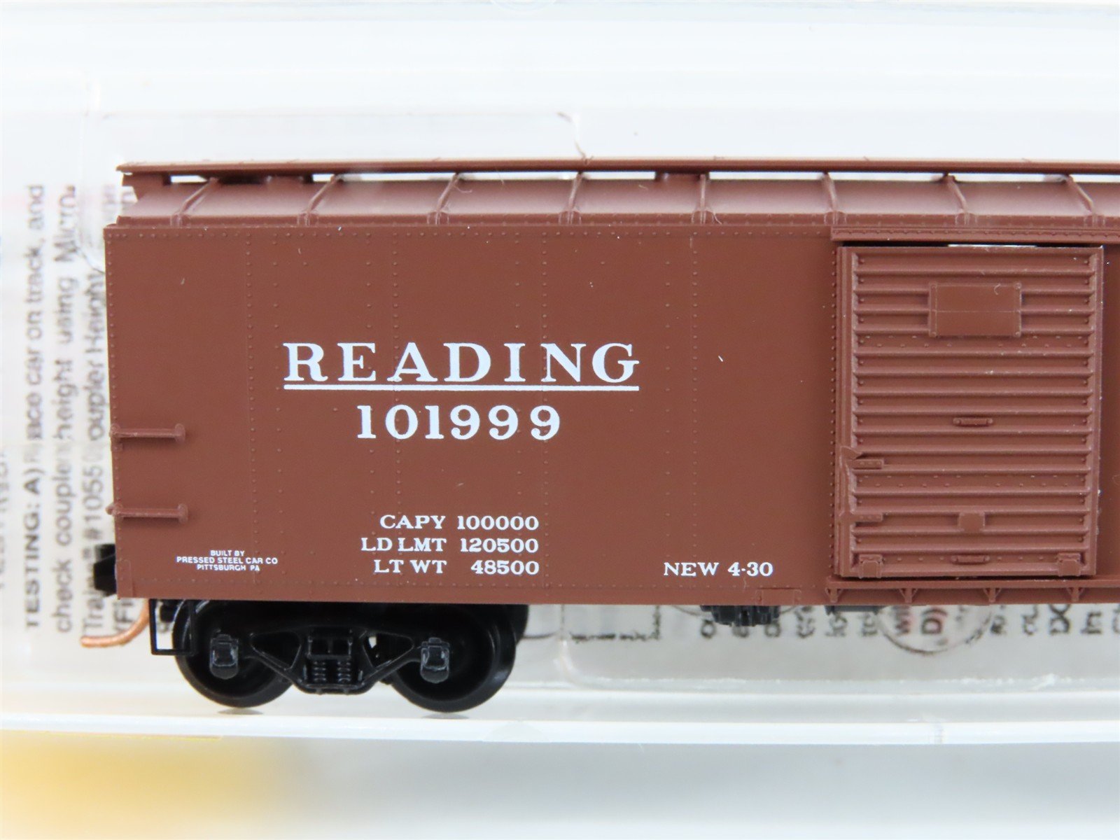 N Scale Micro-Trains MTL 120010 RDG Reading 40' Single Door Steel Boxcar #101999