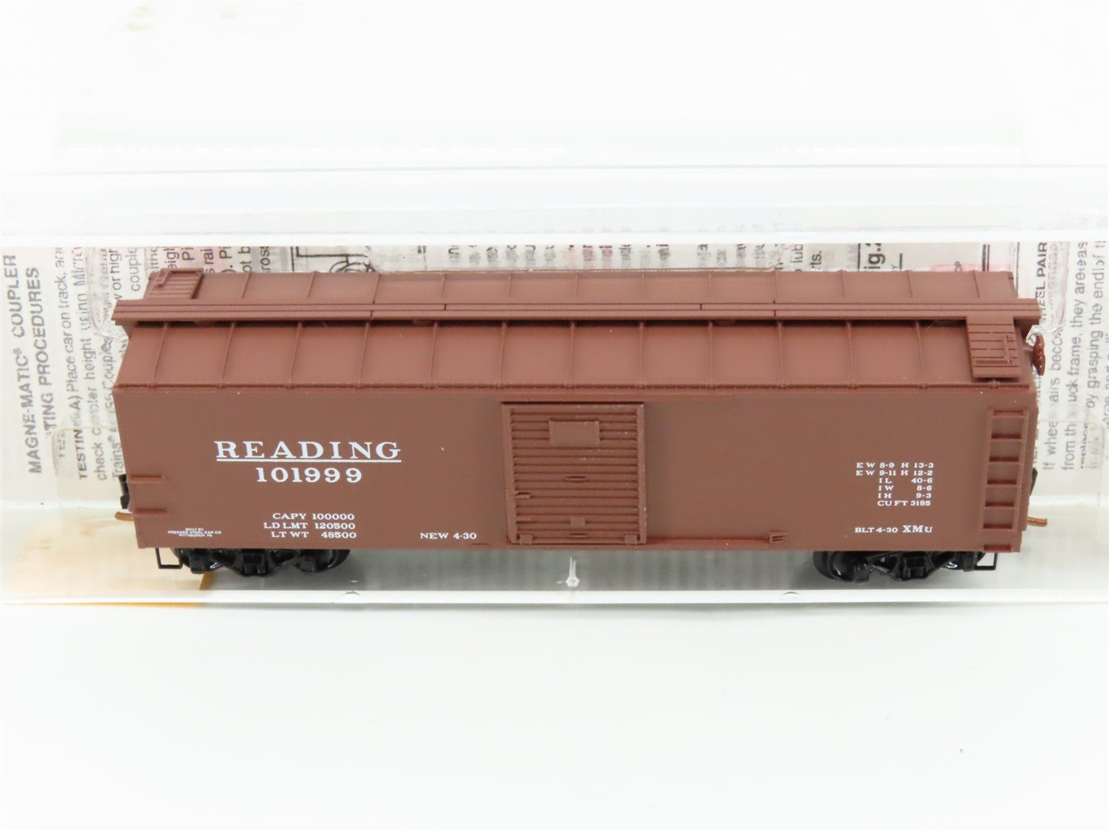 N Scale Micro-Trains MTL 120010 RDG Reading 40' Single Door Steel Boxcar #101999