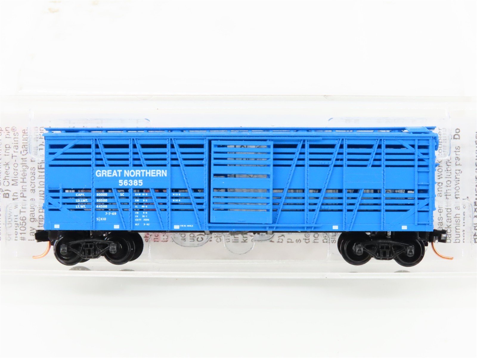 N Scale Micro-Trains MTL 35170 GN Big Sky Blue 40' Despatch Stock Car #56385