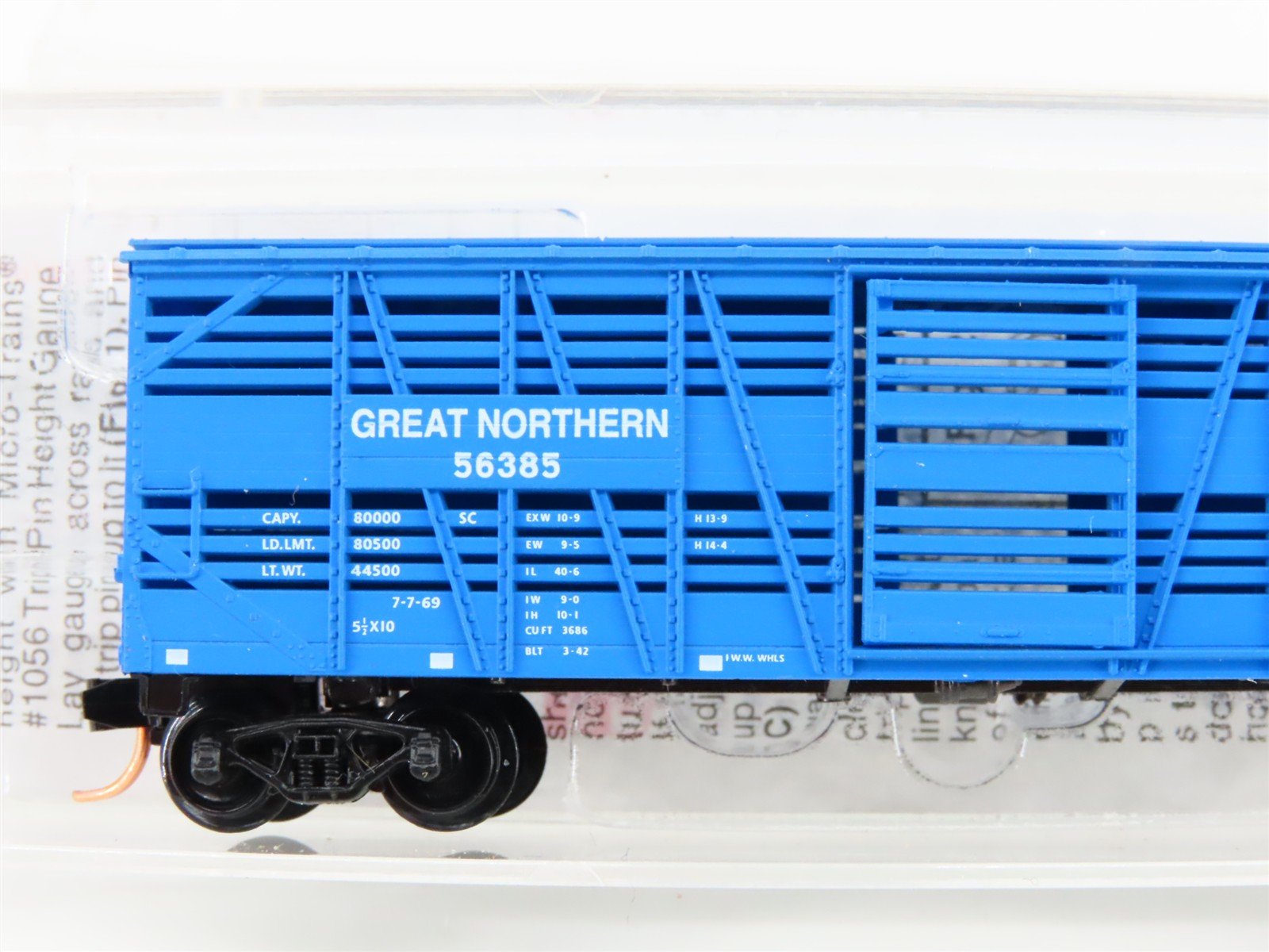 N Scale Micro-Trains MTL 35170 GN Big Sky Blue 40' Despatch Stock Car #56385