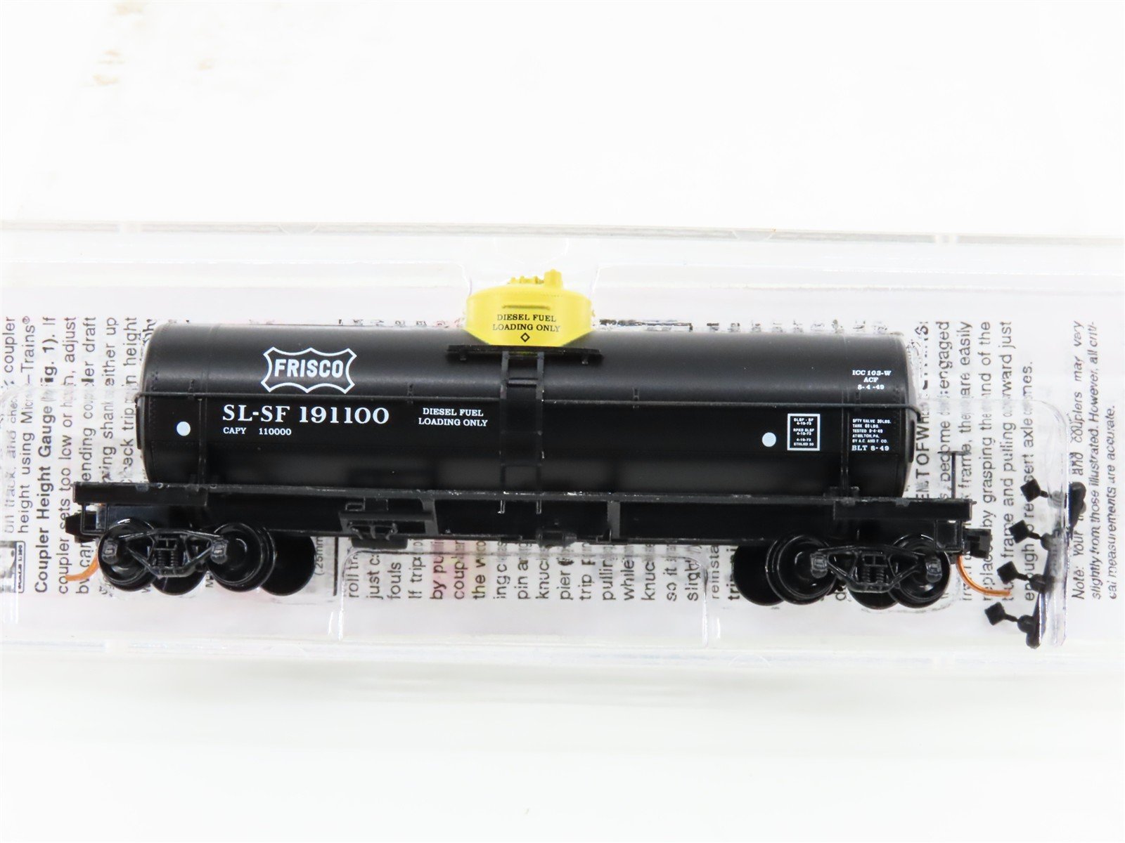 N Scale Micro-Trains MTL 06500712 SL-SF Frisco 39' Single Dome Tank Car #191100