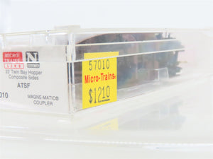 N Scale Micro-Trains MTL 57010 ATSF Santa Fe 2-Bay Open Hopper #180552