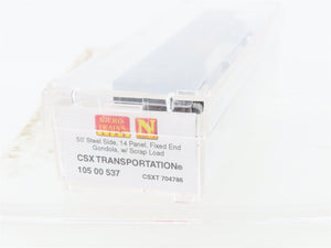 N Micro-Trains MTL 10500537 CSXT CSX Transportation 50' Gondola #704786 w/ Load