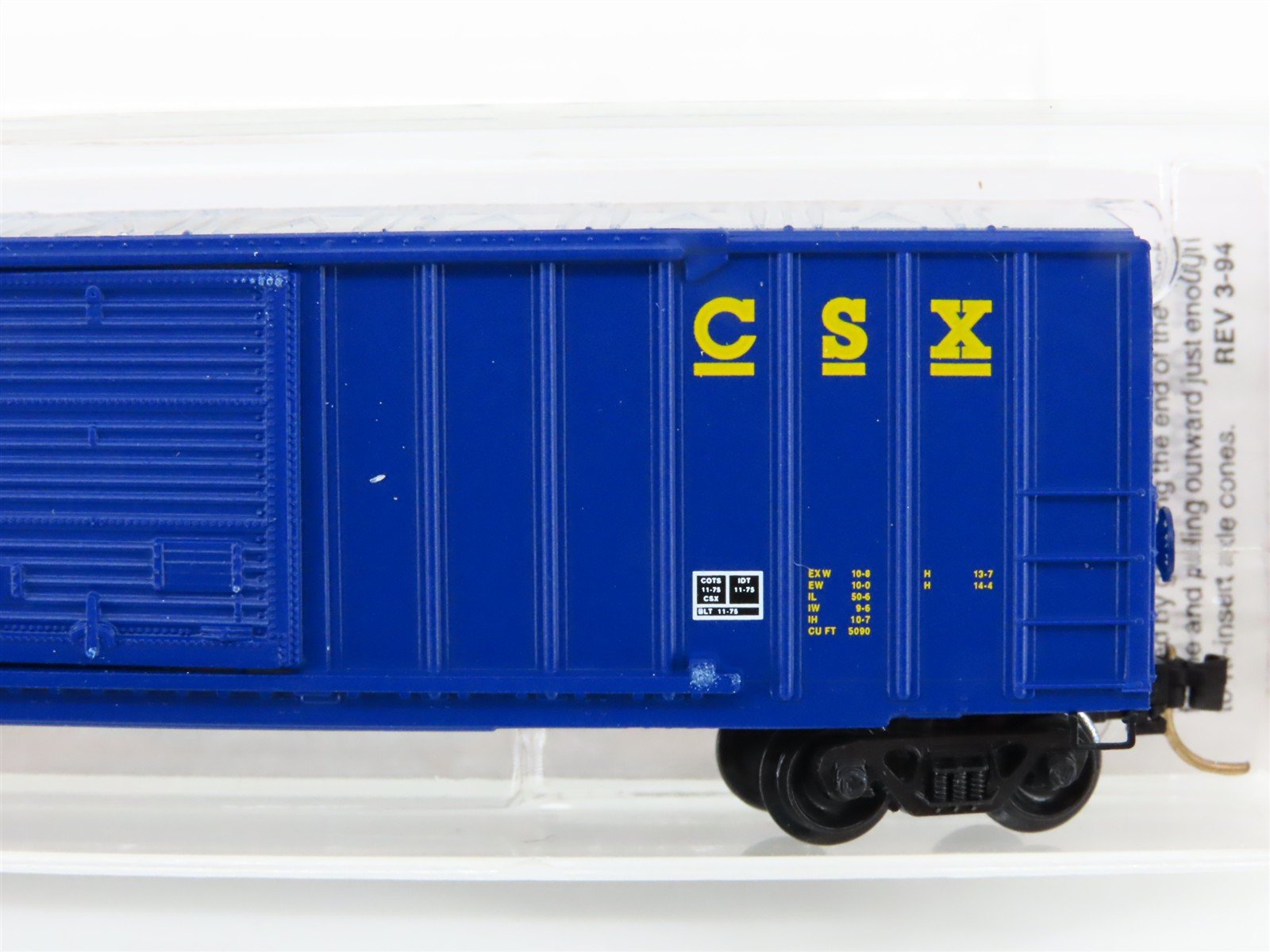 N Scale Micro-Trains MTL 25550/2 CSXT CSX 50' Rib Side Single Door Boxcar 141072