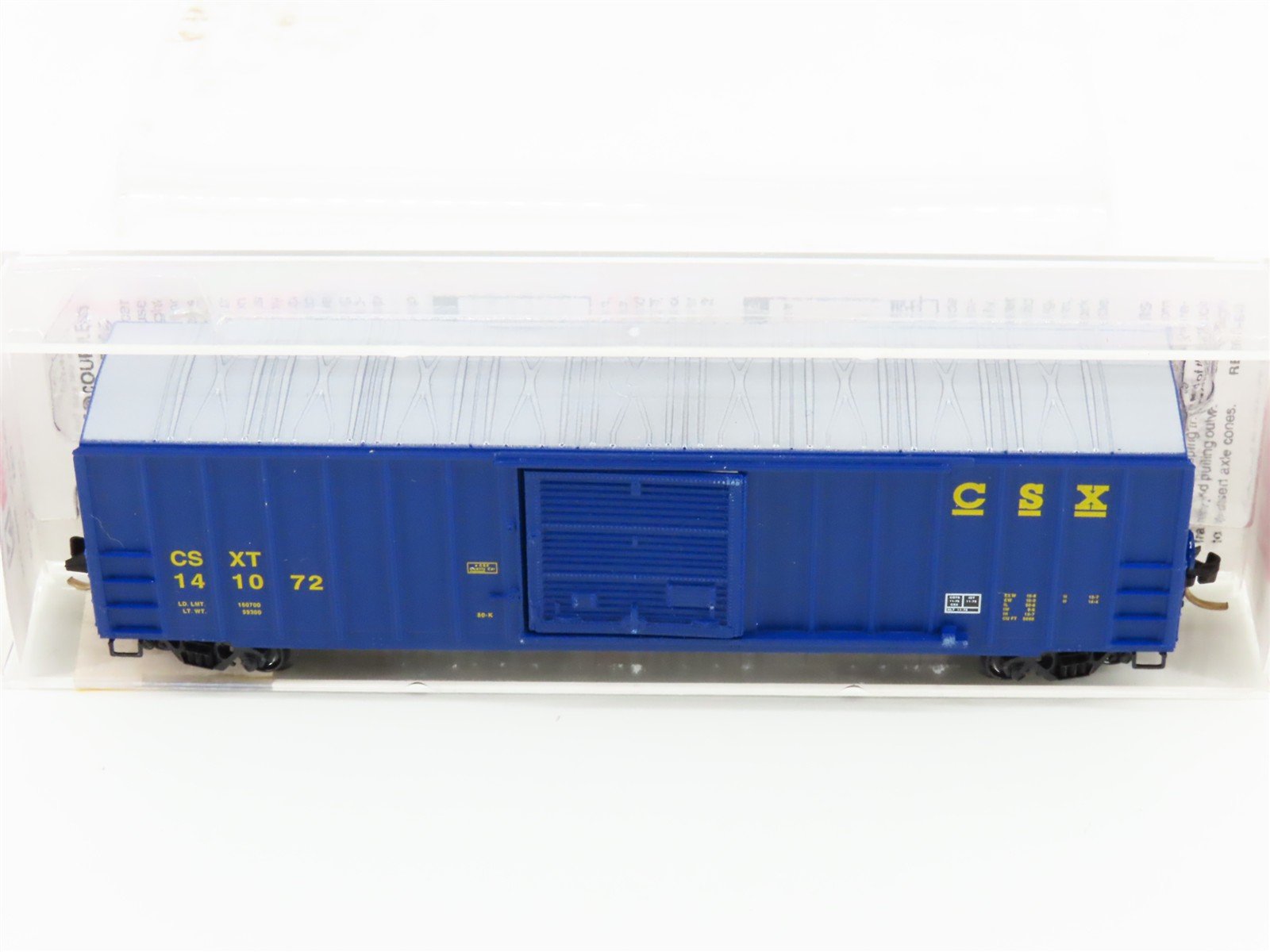 N Scale Micro-Trains MTL 25550/2 CSXT CSX 50' Rib Side Single Door Boxcar 141072