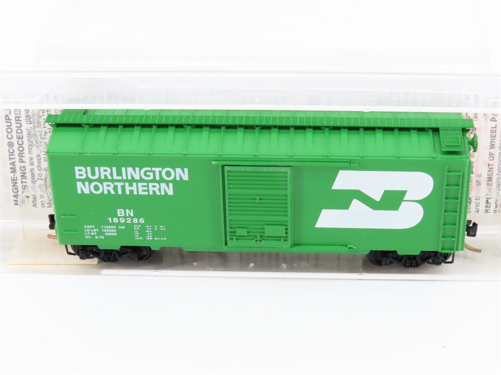 N Scale Micro-Trains MTL 20306/1 BN Burlington Northern 40' Box Car #189286